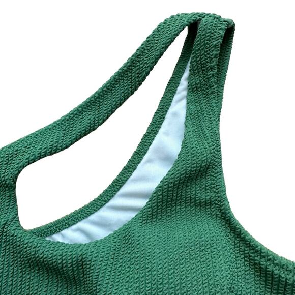 NEW PINK Victoria's Secret One Shoulder Swim Top Size Medium - Picture 8 of 12